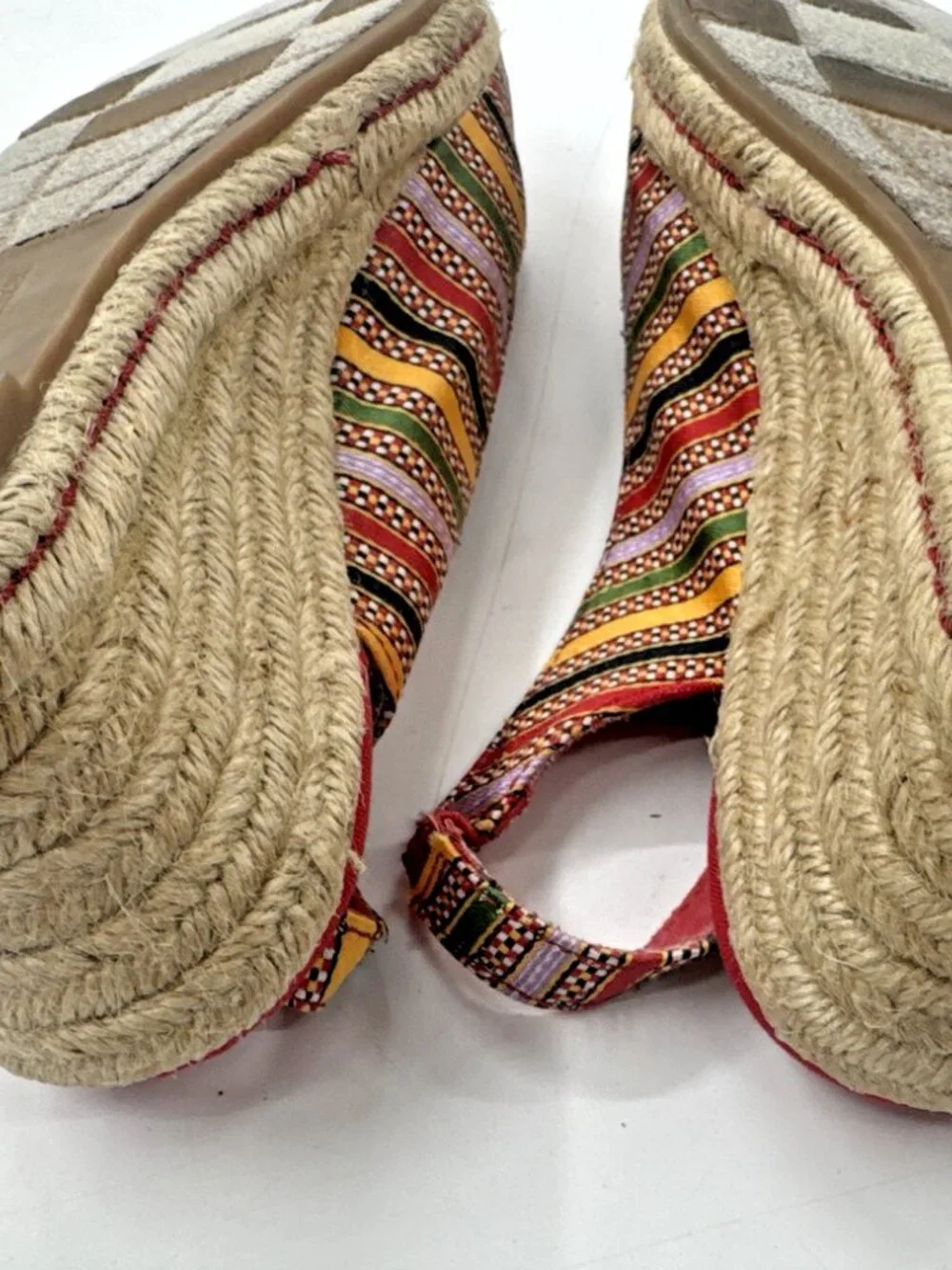 Naturalizer Wedge Sandals Women's 7 Aztec Espadrille Festival Fabric Shoes w/Box